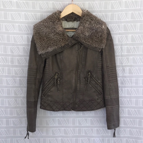 Guess Bomber/motorcycle Jacket - Picture 1 of 9